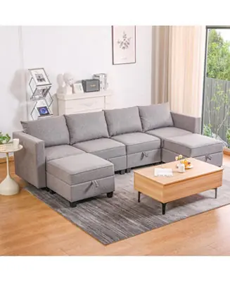 Convertible Modular Sectional Sofa Couch - Dark Grey Best Price
