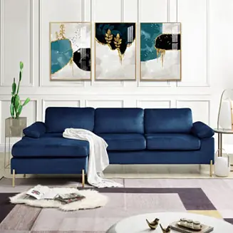 Order Now Shannon Velvet Sectional Sofa With Chaise