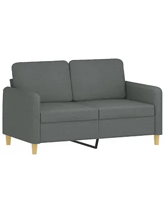 2-Seater Sofa Dark Gray 47.2" Fabric Reduced Price