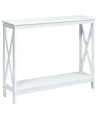 2-Tier Console X-Design Sofa Side Accent Table Time-Limited