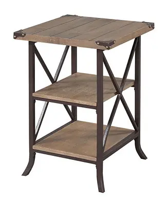Brookline End Table, Charcoal Gray & Slate Gray Frame 17.75 x 26 x 17.75 in. Bargain