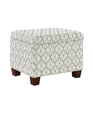Direct From Manufacturer 21.75" Print Fabric Madison Storage Ottoman