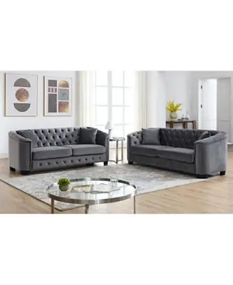 Authentic Streamdale 3-seater + 3-seater Combination sofa.Velvet Grey