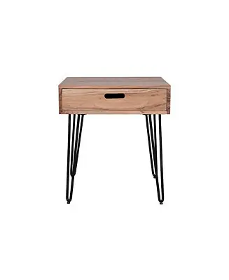 One Day Deal Rollins Solid Acacia End Table