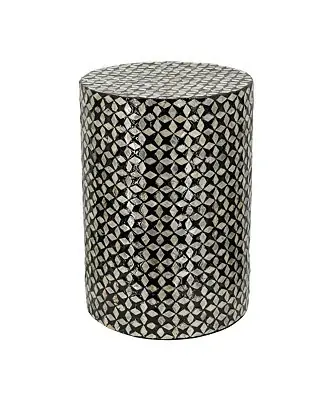 Limited Offer Modern Cylindrical Accent Stool Table Stylish Geometric Design