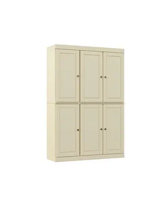 100% Solid Wood Pantry Cabinet with Raised Panel Doors, Adjustable Shelves, 48.5" Wide, 71.5" Tall Fast Shipping