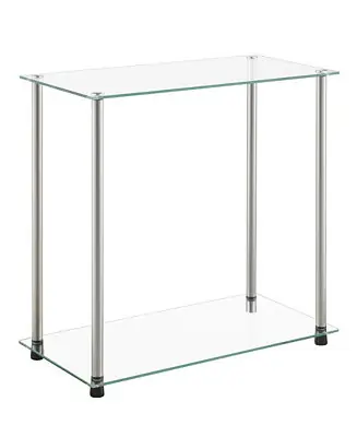 Direct From Manufacturer 23.75" Glass Designs2Go Chairside End Table