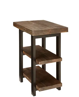 Buy Direct Pomona Metal and Reclaimed Wood 2-Shelf End Table