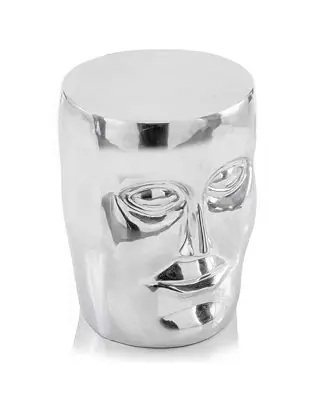Top Rated 18" Silver Aluminum Faces Round End Table