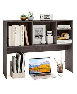 Computer Desktop Bookcase Countertop Storage Bookshelf Organizer with 4 Cubbies Price Drop