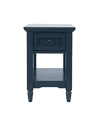 Westport Modern Farmhouse Chairside End Table with Storage Shelf Hot Deal