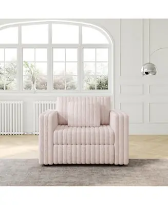 Plush Modular Sofa Single - Light Pink Budget