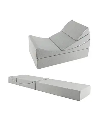 4-in-1 Convertible Folding Sofa Bed with High-Density Foam-Grey New Release