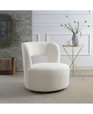 Swivelling Teddy Fabric Accent Chair, Perfect for Rooms & Waiting Areas Best Choice