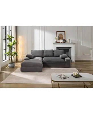 99" Modular Sectional Sofa Set, Modern Minimalist Couch, Sleeper, Grey Popular