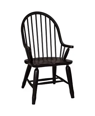 Bow Back Arm Chair - Black New Arrival