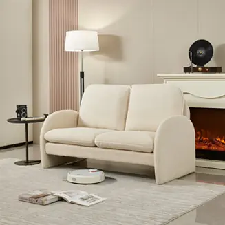 Money Back Guarantee Lamb Fabric Loveseat Comfort, Style, and Versatility in One