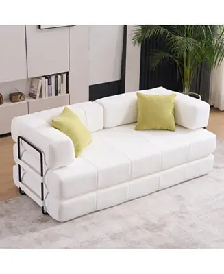 Folding Sofa Bed 78.5" Convertible Couch with Pillows In Demand