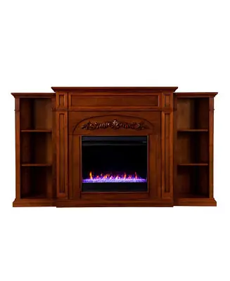 Bulk Order Cardewell Color Changing Fireplace with Bookcases