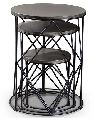 Melmar Round 3-Piece Nesting Table Set Latest
