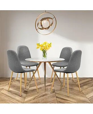 Reduced Price Set of 4 Grey Accent Dining Chairs