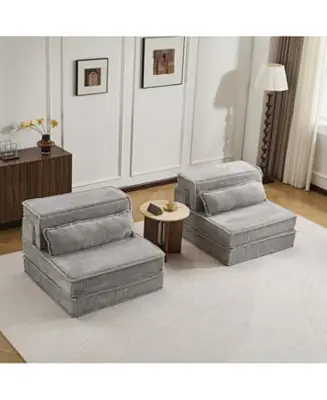 Place Order Streamdale Compression Sofa, Convertible Floor Sofa Bed, Light-grey