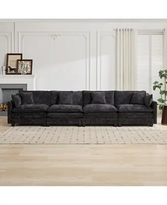 Free Returns Cloud Couch: Flexible, Modular Chenille Sofa for Ultimate Comfort