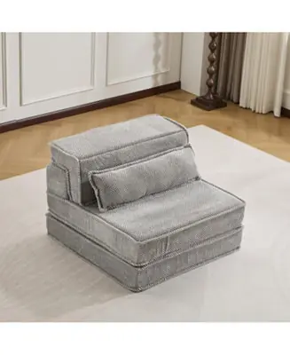 Streamdale Compression Sofa, Convertible Floor Sofa Bed, Modular Sectional Sofa, Grey Order Now