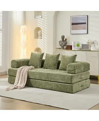 Original Streamdale Comfy Convertible Folding Mattress Couch - Green