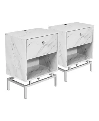 Nita 1 Drawer End Table, Set of 2 Exclusive