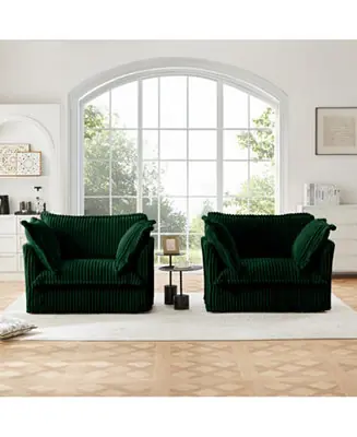 Save Now Set of 2 Slipcovered Armchairs