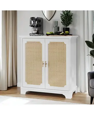 Free Delivery Rattan Door Sideboard Buffet Storage Cabinet