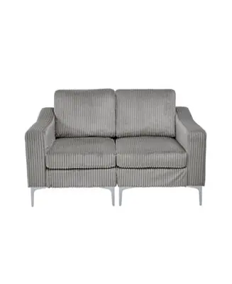 Buy Today Modular Sectional Two-Seater Sofa Corduroy Sectional Couch Gray