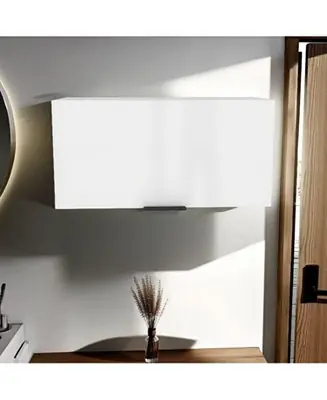 Coolidge Pull-Up Wall Cabinet, Compact Design, Single Shelf, Modern Style, White Price Cut