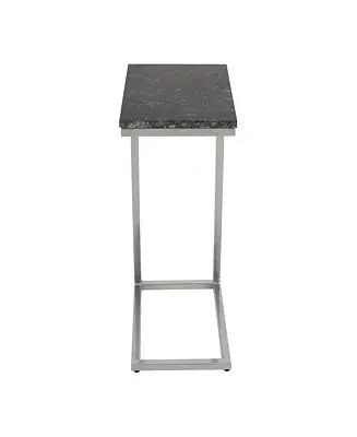 Aurora Solid Marble Modern Luxury Glam Accent C-Table (Set of 2 Crafted