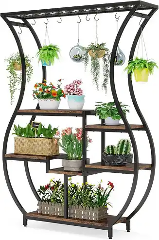 Popular 6-Tier Plant Stand, Vase Shape Ladder Plant Stand, for Indoor, Balcony, Living Room