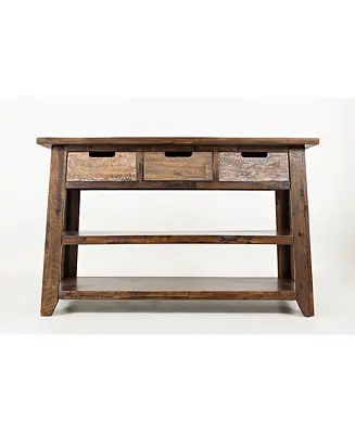 Bargain Painted Canyon Rustic Solid Acacia 50" Sofa Table