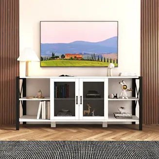Industrial Farmhouse TV Stand for Living Room & Bedroom Same Day Shipping