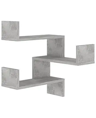 Wall Corner Shelf Concrete Grey Engineered Wood 15.7x15.7x19.7 in Reduced Price