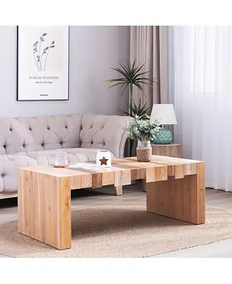 48.2" Rectangular Center Table for Living Room – perfect for farmhouse, industrial, and minimalist Get Yours