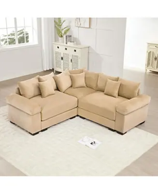 Seasonal Sale Streamdale Oversized Cloud Modular Sectional Couch, Convertible, Deep Seat, Camel