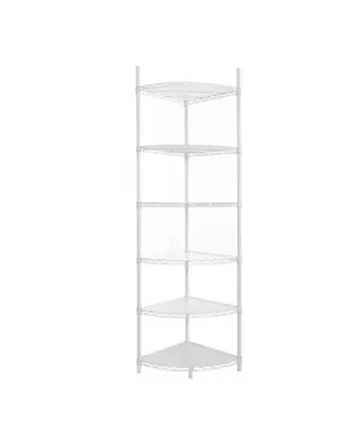 6-Tier Corner Wire Shelf - White Buy Today
