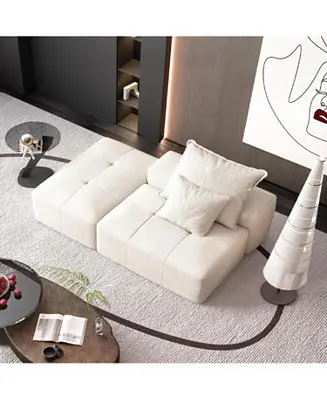 Trusted Brand Modern Chenille Modular Sectional Sofa with Pillows