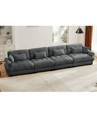 Deal Streamdale Super Comfort Oversized Modular Velvet Sectional Sofa Couch with Armrests