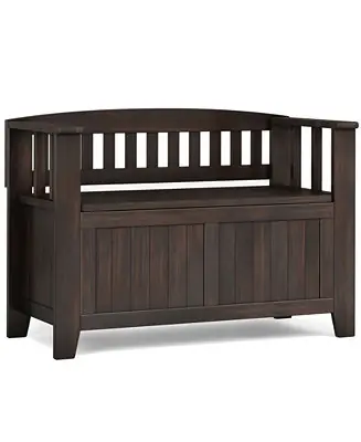Acadian 25" Solid Wood Small Entryway Storage Bench Place Order
