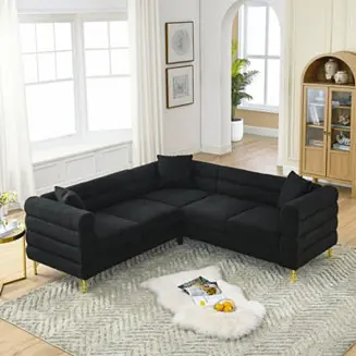 Best Choice 81.5" Oversized L-Shaped Sectional Sofa Cover - 5-Seater