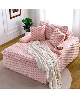 + 51" + Fabric (assuming it s upholstered) + Includes 2 Pillows & Backrest + Sofa Certified