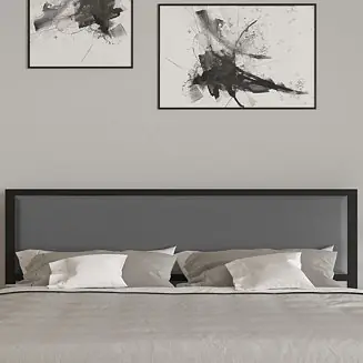 West Avenue King Headboard Upholstered Headboard With Metal Frame And Adjustable Rail Slots Fan Favorite